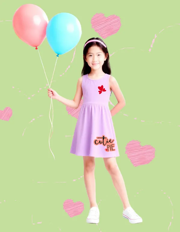 Nusyl_Girls_Lilac_&_Hot_Pink_Girls_With_Heart_Eye_Sunglasses_Printed_Pack_Of_2_Dresses_Soft_&_Comfortable_Dresses_Cozy_Summer_Wear_For_Kids_&_Teen_Girls