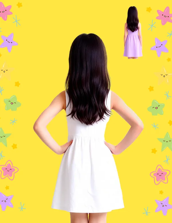 Nusyl_Girls_Lilac_&_White_Bunny_With_Cupcake_Printed_Pack_Of_2_Dresses_Soft_&_Comfortable_Dresses_Cozy_Summer_Wear_For_Kids_&_Teen_Girls
