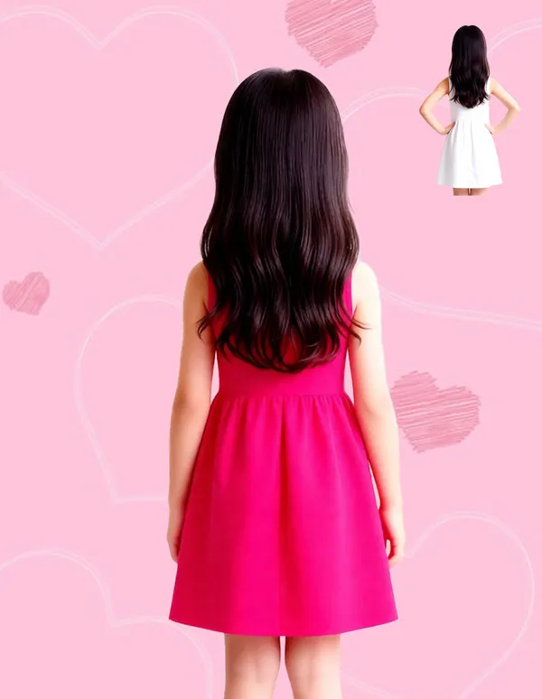 Nusyl_Girls_Hot_Pink_&_White_Sweet_Text_Printed_Pack_Of_2_Dresses_Soft_&_Comfortable_Dresses_Cozy_Summer_Wear_For_Kids_&_Teen_Girls