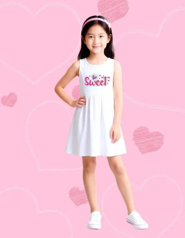 Nusyl_Girls_Hot_Pink_&_White_Sweet_Text_Printed_Pack_Of_2_Dresses_Soft_&_Comfortable_Dresses_Cozy_Summer_Wear_For_Kids_&_Teen_Girls