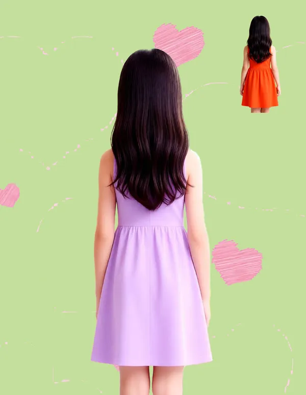 Nusyl_Girls_Orange_&_Lilac_Cat_Printed_Pack_Of_2_Dresses_Soft_&_Comfortable_Dresses_Cozy_Summer_Wear_For_Kids_&_Teen_Girls