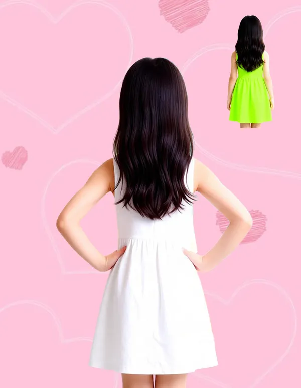 Nusyl_Girls_White_&_Green_Bunnies_Printed_&_Rainbow_Printed_Pack_Of_2_Dresses_Soft_&_Comfortable_Dresses_Cozy_Summer_Wear_For_Kids_&_Teen_Girls