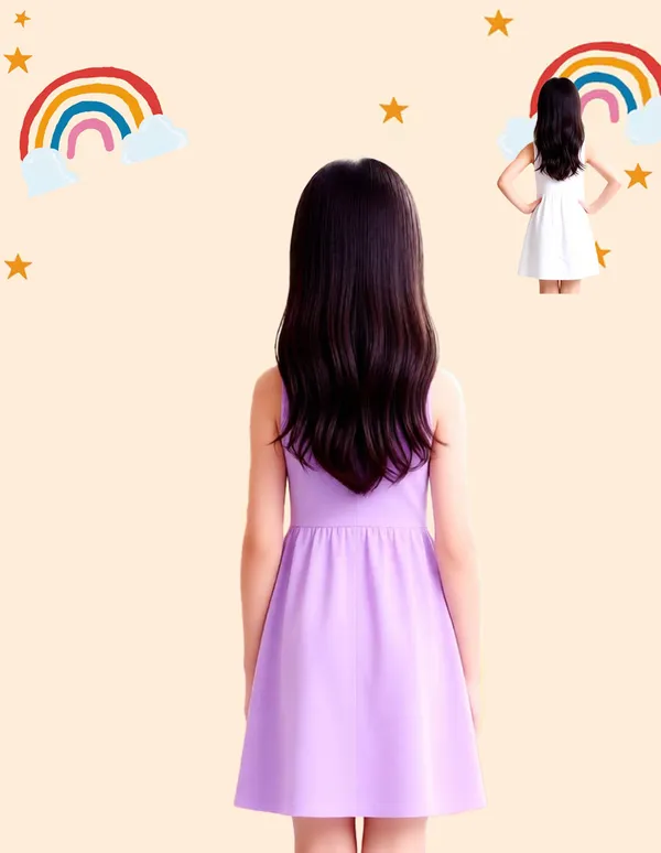 Nusyl_Girls_Lilac_&_White_Shine_Text_Printed_Pack_Of_2_Dresses_Soft_&_Comfortable_Dresses_Cozy_Summer_Wear_For_Kids_&_Teen_Girls