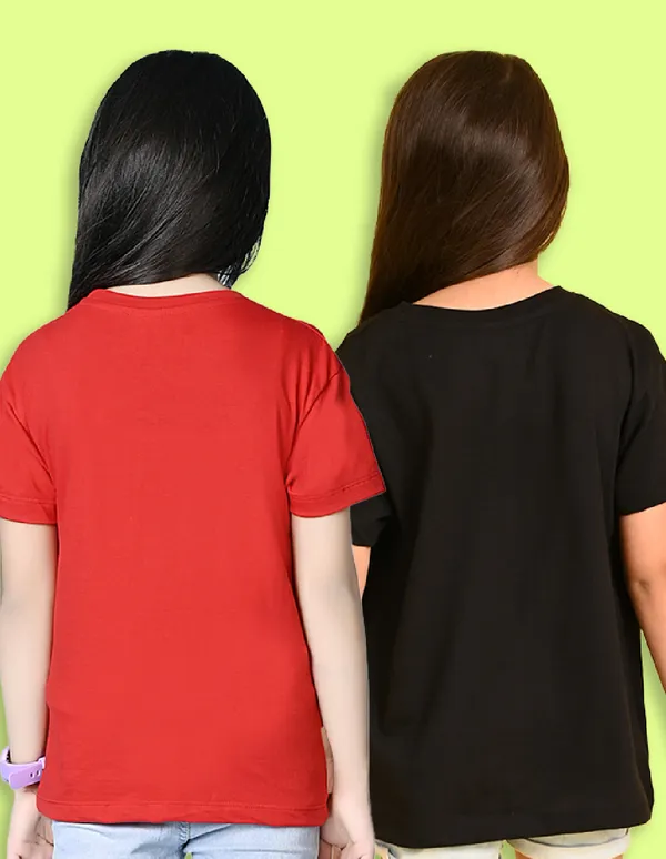 Nusyl_Girl_Red_&_Black_Solid_Drop_Shoulder_T_Shirts_Pack_Of_2_Soft_&_Comfortable_Drop_Shoulder_T_Shirts_Cozy_Summer_Wear_For_Kids_&_Teen_Girls