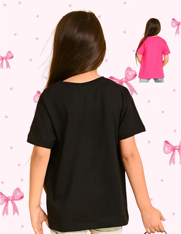 Nusyl_Girl_Hot_Pink_&_Black_Butterfly_Printed_&_Cats_Printed_Drop_Shoulder_T_Shirts_Pack_Of_2_Soft_&_Comfortable_Drop_Shoulder_T_Shirts_Cozy_Summer_Wear_For_Kids_&_Teen_Girls