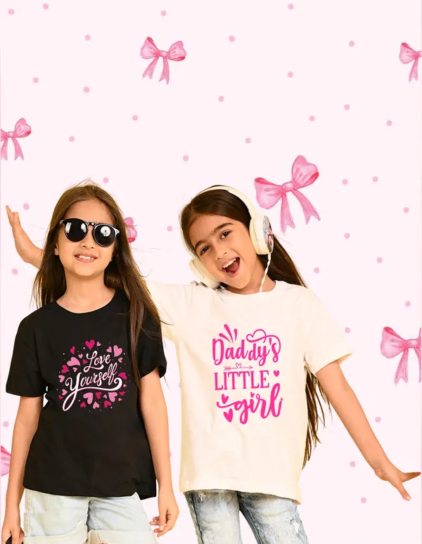 Nusyl_Girl_Black_&_White_Love_Text_Printed_&_Daddy_Little_Text_Printed_Drop_Shoulder_T_Shirts_Pack_Of_2_Soft_&_Comfortable_Drop_Shoulder_T_Shirts_Cozy_Summer_Wear_For_Kids_&_Teen_Girls