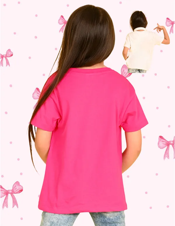 Nusyl_Girl_White_&_Hot_Pink_Butterfly_Printed_&_Love_Text_Printed_Drop_Shoulder_T_Shirts_Pack_Of_2_Soft_&_Comfortable_Drop_Shoulder_T_Shirts_Cozy_Summer_Wear_For_Kids_&_Teen_Girls