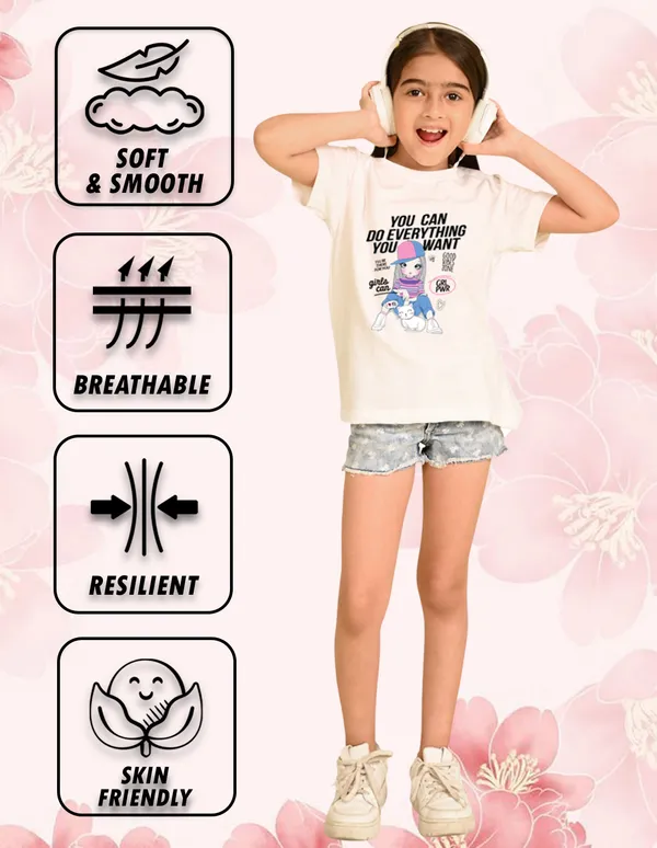 Nusyl_Girl_White_&_Wine_Girl_Printed_&_Love_Text_Printed_Drop_Shoulder_T_Shirts_Pack_Of_2_Soft_&_Comfortable_Drop_Shoulder_T_Shirts_Cozy_Summer_Wear_For_Kids_&_Teen_Girls