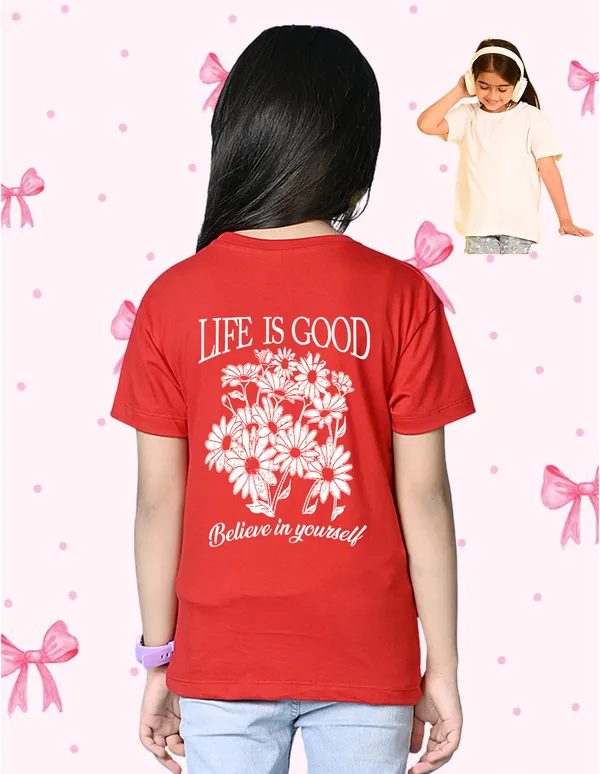 Nusyl_Girl_White_&_Red_Girls_Printed_&_Blessed_Text_Printed_Drop_Shoulder_T_Shirts_Pack_Of_2_Soft_&_Comfortable_Drop_Shoulder_T_Shirts_Cozy_Summer_Wear_For_Kids_&_Teen_Girls