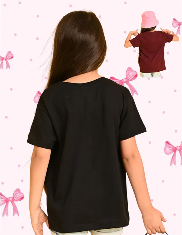 Nusyl_Girl_Black_&_Wine_Butterfly_Printed_&_Cat_Printed_Drop_Shoulder_T_Shirts_Pack_Of_2_Soft_&_Comfortable_Drop_Shoulder_T_Shirts_Cozy_Summer_Wear_For_Kids_&_Teen_Girls
