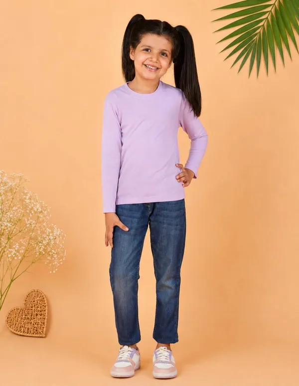 Nusyl_Girls_Royal_Blue,_Sky_Blue_and_Lilac_Solid_Round_Neck_Full_Sleeves_T-Shirt