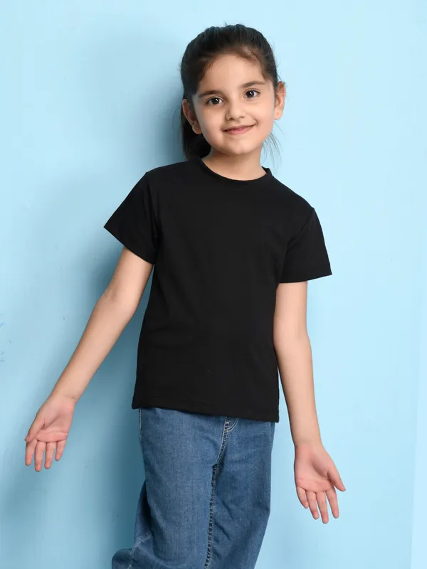 Nusyl_Girl_Black_&_Royal_Blue_Solid_Regular_T_Shirts_Pack_Of_2_Soft_&_Comfortable_Half_Sleeves_Regular_T_Shirts_Cozy_Summer_Wear_For_Kids_&_Teen_Girls