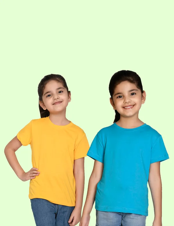 Nusyl_Girl_Yellow_&_Sky_Blue_Solid_Regular_T_Shirts_Pack_Of_2_Soft_&_Comfortable_Half_Sleeves_Regular_T_Shirts_Cozy_Summer_Wear_For_Kids_&_Teen_Girls