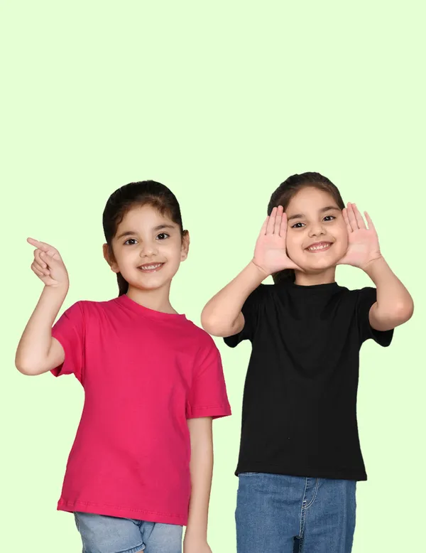 Nusyl_Girl_Black_&_Hot_Pink_Solid_Regular_T_Shirts_Pack_Of_2_Soft_&_Comfortable_Half_Sleeves_Regular_T_Shirts_Cozy_Summer_Wear_For_Kids_&_Teen_Girls