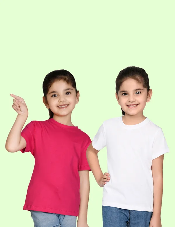 Nusyl_Girl_White_&_Hot_Pink_Solid_Regular_T_Shirts_Pack_Of_2_Soft_&_Comfortable_Half_Sleeves_Regular_T_Shirts_Cozy_Summer_Wear_For_Kids_&_Teen_Girls
