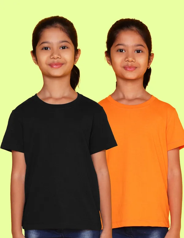 Nusyl_Girl_Black_&_Orange_Solid_Regular_T_Shirts_Pack_Of_2_Soft_&_Comfortable_Half_Sleeves_Regular_T_Shirts_Cozy_Summer_Wear_For_Kids_&_Teen_Girls
