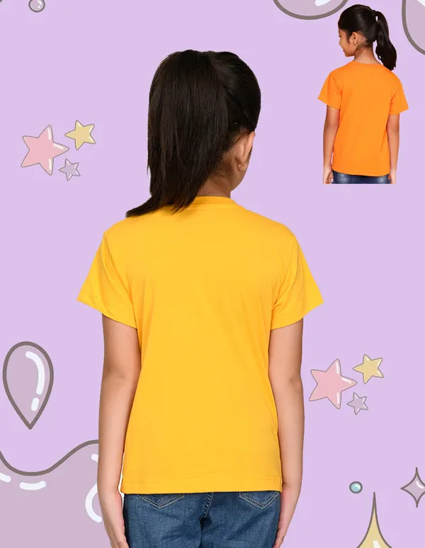 Nusyl_Girl_Yellow_&_Orange_Llamazing_Text_Printed_&_Smile_Text_Printed_Half_Sleeves_Pack_Of_2_T_Shirts_Soft_&_Comfortable_Half_Sleeve_T_Shirts_Cozy_Summer_Wear_For_Kids_&_Teen_Girls