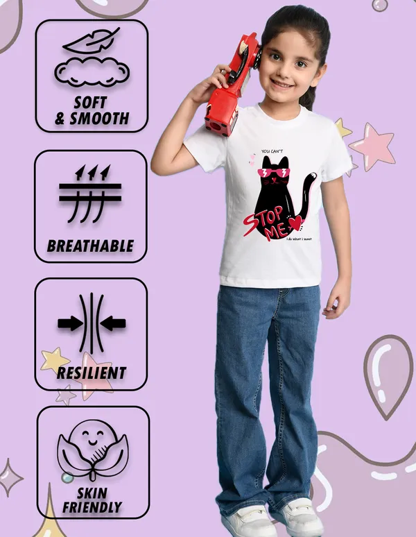 Nusyl_Girl_White_&_Yellow_Cat_Printed_&_Good_Vibes_Only_Text_Printed_Half_Sleeves_Pack_Of_2_T_Shirts_Soft_&_Comfortable_Half_Sleeve_T_Shirts_Cozy_Summer_Wear_For_Kids_&_Teen_Girls