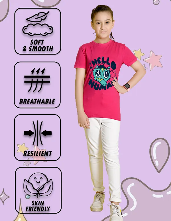 Nusyl_Girl_Hot_Pink_&_Black_Hello_Text_Printed_&_Cats_Printed_Half_Sleeves_Pack_Of_2_T_Shirts_Soft_&_Comfortable_Half_Sleeve_T_Shirts_Cozy_Summer_Wear_For_Kids_&_Teen_Girls