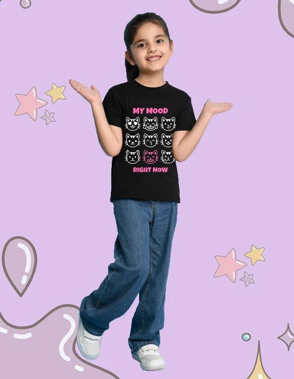 Nusyl_Girl_Hot_Pink_&_Black_Hello_Text_Printed_&_Cats_Printed_Half_Sleeves_Pack_Of_2_T_Shirts_Soft_&_Comfortable_Half_Sleeve_T_Shirts_Cozy_Summer_Wear_For_Kids_&_Teen_Girls
