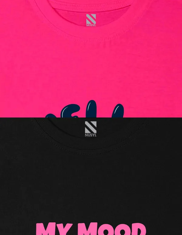 Nusyl_Girl_Hot_Pink_&_Black_Hello_Text_Printed_&_Cats_Printed_Half_Sleeves_Pack_Of_2_T_Shirts_Soft_&_Comfortable_Half_Sleeve_T_Shirts_Cozy_Summer_Wear_For_Kids_&_Teen_Girls
