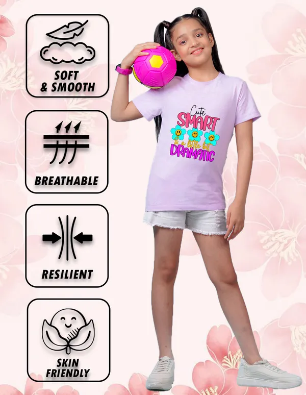 Nusyl_Girl_Orange_&_Lilac_Ok_Sure_Yeah_Text_Printed_&_Smart_And_Dramatic_Text_Printed_Half_Sleeves_Pack_Of_2_T_Shirts_Soft_&_Comfortable_Half_Sleeve_T_Shirts_Cozy_Summer_Wear_For_Kids_&_Teen_Girls