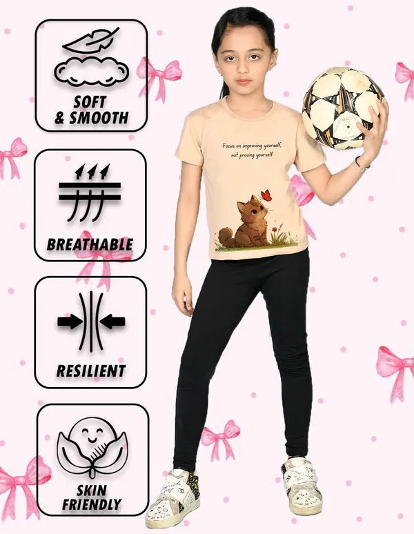 Nusyl_Girl_Beige_&_Hot_Pink_Cat_Printed_&_Butterfly_Printed_&_Turtles_Printed_Half_Sleeves_Pack_Of_2_T_Shirts_Soft_&_Comfortable_Half_Sleeve_T_Shirts_Cozy_Summer_Wear_For_Kids_&_Teen_Girls