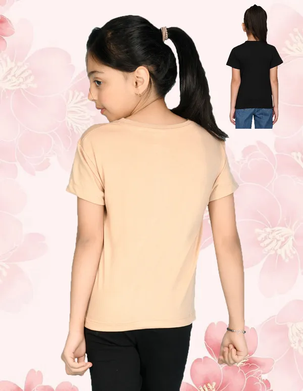 Nusyl_Girl_Beige_&_Black_Girl_Printed_&_Anime_Girl_Printed_Half_Sleeves_Pack_Of_2_T_Shirts_Soft_&_Comfortable_Half_Sleeve_T_Shirts_Cozy_Summer_Wear_For_Kids_&_Teen_Girls