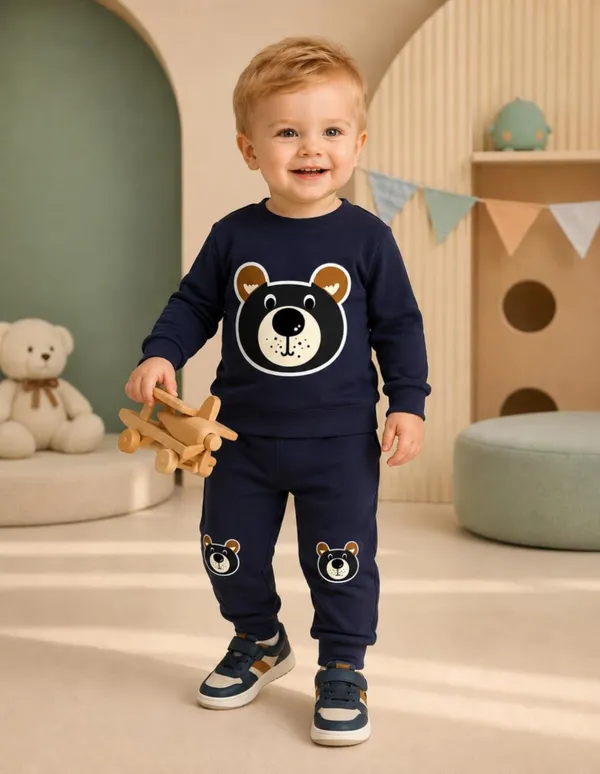 NUSYL_Boys_Navy_Bear_Printed_Cotton_Blend_T-shirts_and_Joggers_|_Boys's_Regular_Length_T-shirts_and_Regular_Jogger