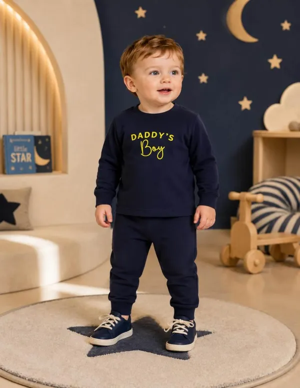 NUSYL_Boys_Navy_Daddy's_Boy_Text_Printed_Cotton_Blend_T-shirts_and_Joggers_|_Boys's_Regular_Length_T-shirts_and_Regular_Jogger
