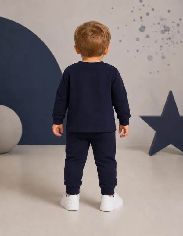 NUSYL_Boys_Navy_Little_Boss_Text_Printed_Cotton_Blend_T-shirts_and_Joggers_|_Boys's_Regular_Length_T-shirts_and_Regular_Jogger