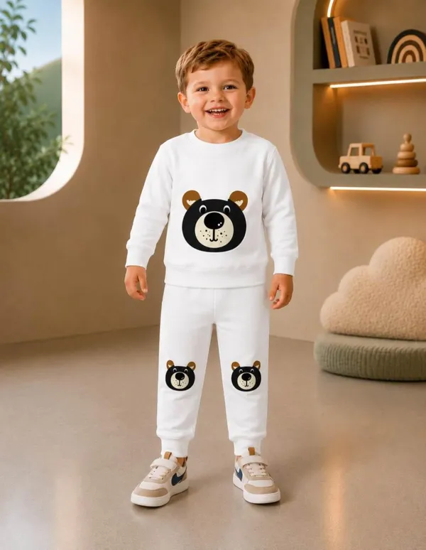 NUSYL_Boys_White_Bear_Printed_Cotton_Blend_T-shirts_and_Joggers_|_Boys's_Regular_Length_T-shirts_and_Regular_Jogger