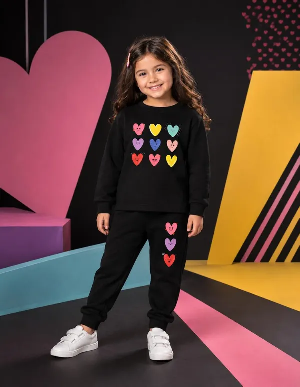 NUSYL_Girls_Black_Heart_Printed_Cotton_Blend_T-shirts_and_Joggers_|_Girls's_Regular_Length_T-shirts_and_Regular_Jogger