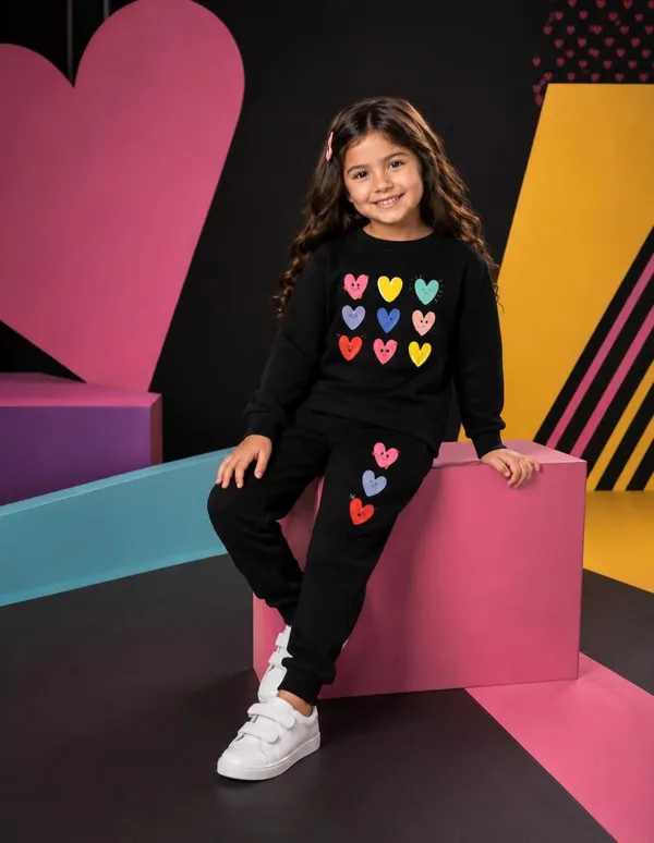 NUSYL_Girls_Black_Heart_Printed_Cotton_Blend_T-shirts_and_Joggers_|_Girls's_Regular_Length_T-shirts_and_Regular_Jogger