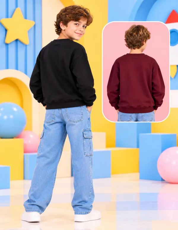Nusyl_Boys_Black_&_Burgundy_Boys_Solid_Sweatshirt