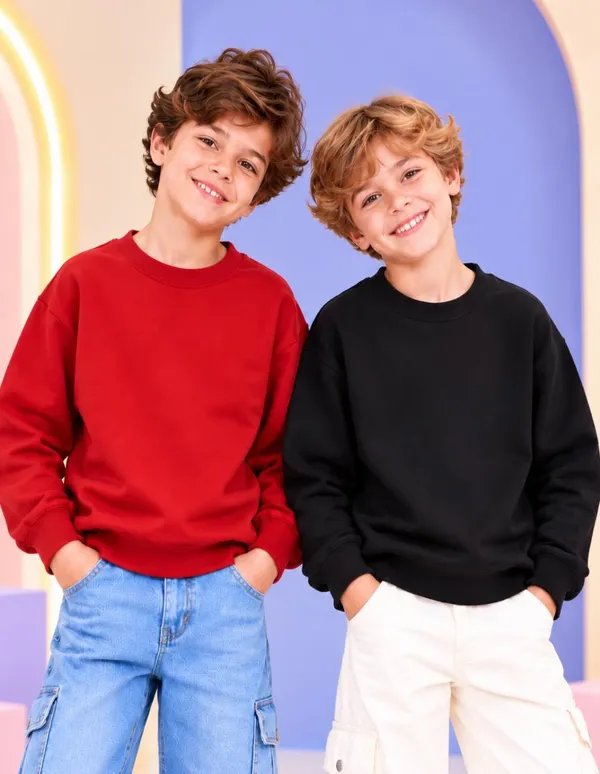 Nusyl_Boys_Red_&_Black_Boys_Solid_Sweatshirt
