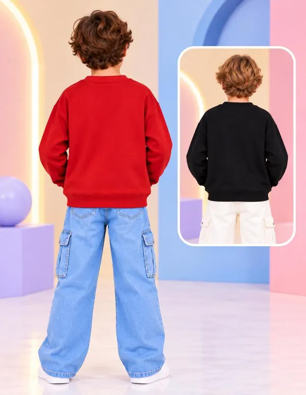 Nusyl_Boys_Red_&_Black_Boys_Solid_Sweatshirt