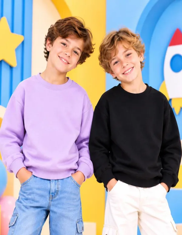 Nusyl_Boys_Lilac_&_Black_Boys_Solid_Sweatshirt