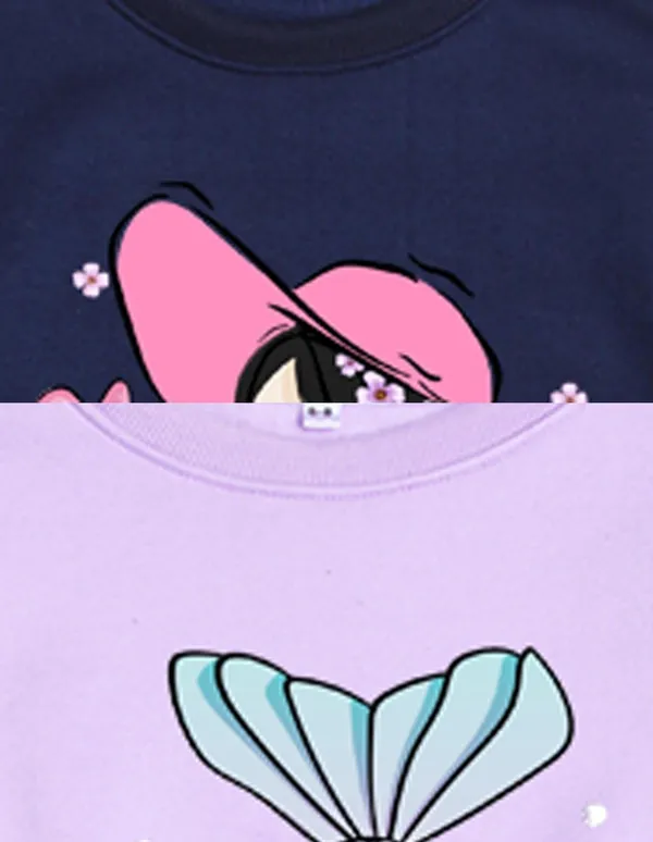 Nusyl_Girls_Navy_&_Lilac_Girls_Girl_Printed_&_Mermaid_Printed_Sweatshirt