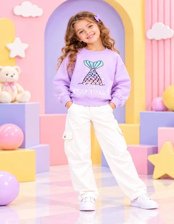 Nusyl_Girls_Navy_&_Lilac_Girls_Girl_Printed_&_Mermaid_Printed_Sweatshirt