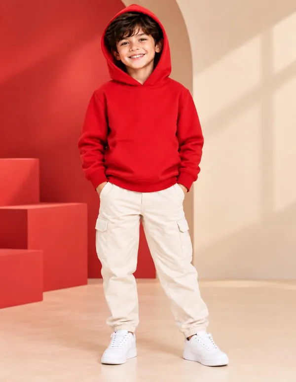 Nusyl_Boys_Red_&_Black_Boys_Solid_Hoodie
