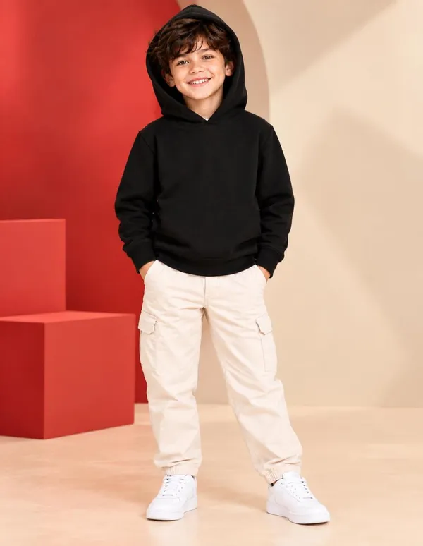 Nusyl_Boys_Red_&_Black_Boys_Solid_Hoodie