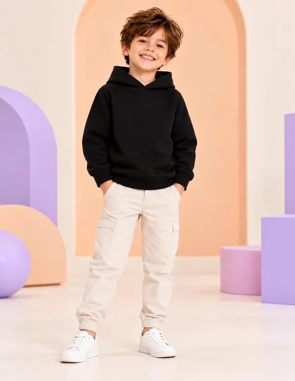 Nusyl_Boys_Lilac_&_Black_Boys_Solid_Hoodie