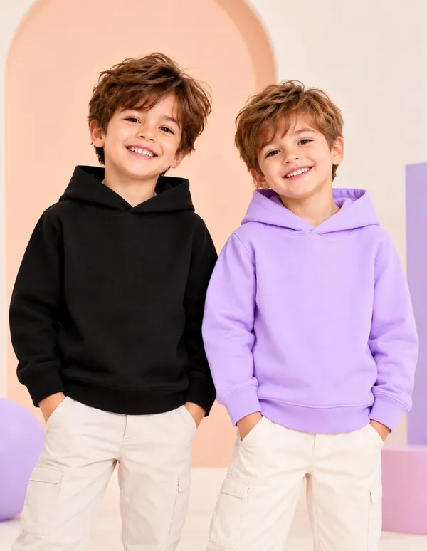 Nusyl_Boys_Lilac_&_Black_Boys_Solid_Hoodie