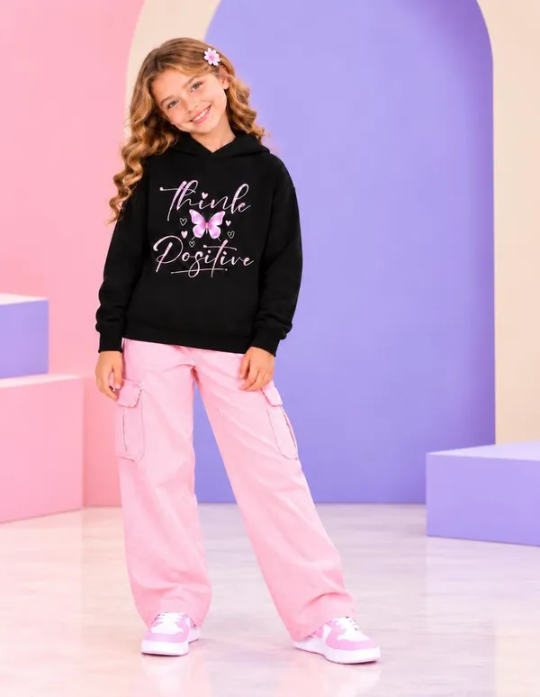 Nusyl_Girls_Lilac_&_Black_Girls_Unicorn_Printed_&_Think_Positive_Text_Printed_Hoodie