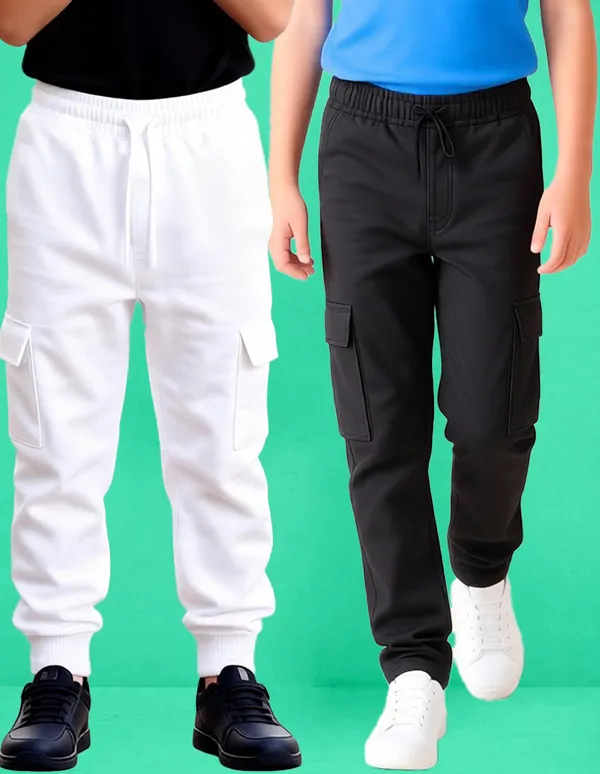 Nusyl_White_&_Black_Solid_Cotton_Blend_Straight_Fit_Cargo_Trackpants_Pack_Of_2_With_Side_&_Cargo_Pockets_Full_Length_Regular_Fit_Cargo_Trackpants