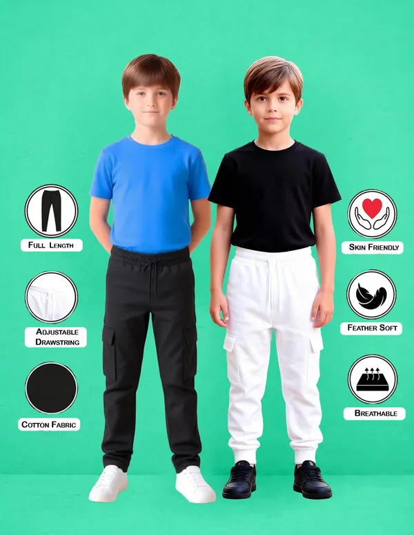 Nusyl_White_&_Black_Solid_Cotton_Blend_Straight_Fit_Cargo_Trackpants_Pack_Of_2_With_Side_&_Cargo_Pockets_Full_Length_Regular_Fit_Cargo_Trackpants