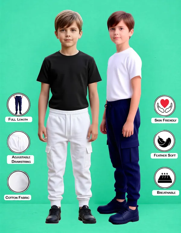 Nusyl_White_&_Navy_Solid_Cotton_Blend_Straight_Fit_Cargo_Trackpants_Pack_Of_2_With_Side_&_Cargo_Pockets_Full_Length_Regular_Fit_Cargo_Trackpants