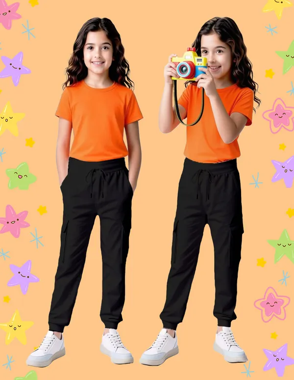 Nusyl_Girls'S_Black_Solid_Cotton_Blend_Straight_Fit_Cargo_Trackpants_Pack_Of_2_With_Side_&_Cargo_Pockets_Girls'S_Full_Length_Regular_Fit_Cargo_Trackpants