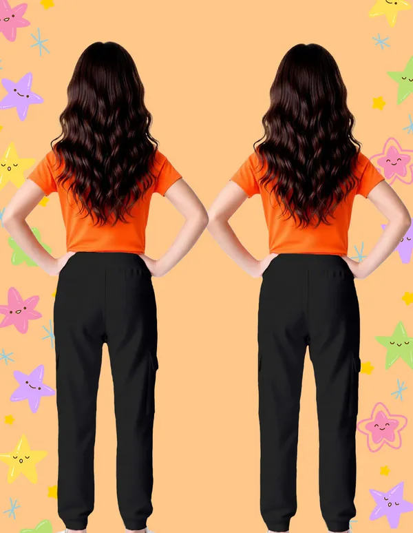 Nusyl_Girls'S_Black_Solid_Cotton_Blend_Straight_Fit_Cargo_Trackpants_Pack_Of_2_With_Side_&_Cargo_Pockets_Girls'S_Full_Length_Regular_Fit_Cargo_Trackpants